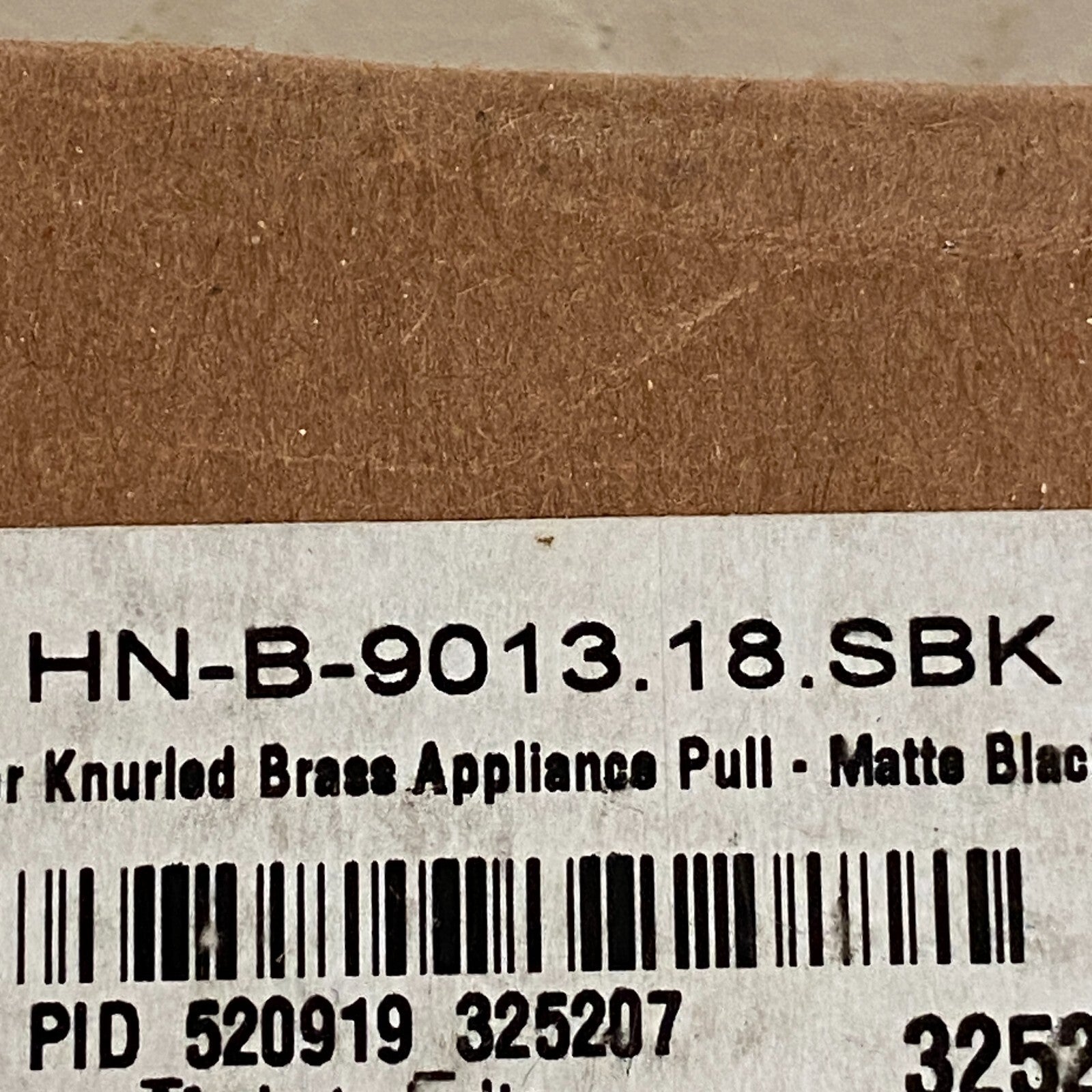 Signature Hardware 18″ Evinger Knurled Brass Appliance Pull Matte Black SH450357