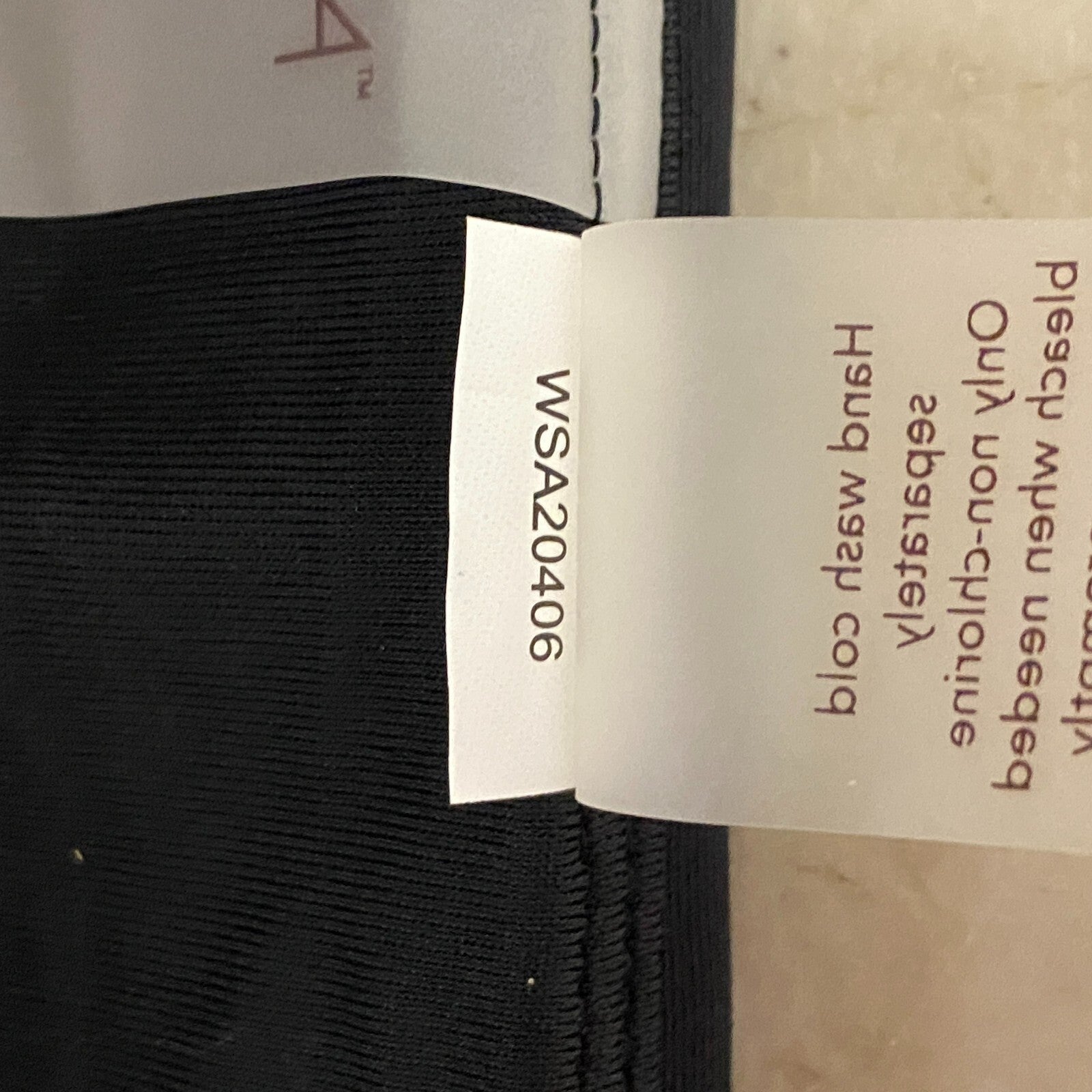 Calia Mid Rise Wide Band Swim Bottoms Pure Black Solid WSA20406