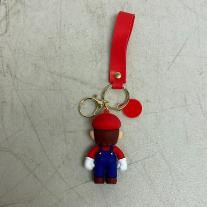Assorted Silicone Mario Bros Keychain With Mario Accessory