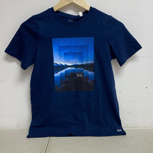 DSG Boys' Cotton Graphic T-Shirt University Navy Nature Short Sleeve DAB21108