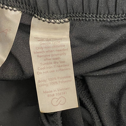 Calia Woven High Rise Petal Hem Short Pure Black Solid WAX12259