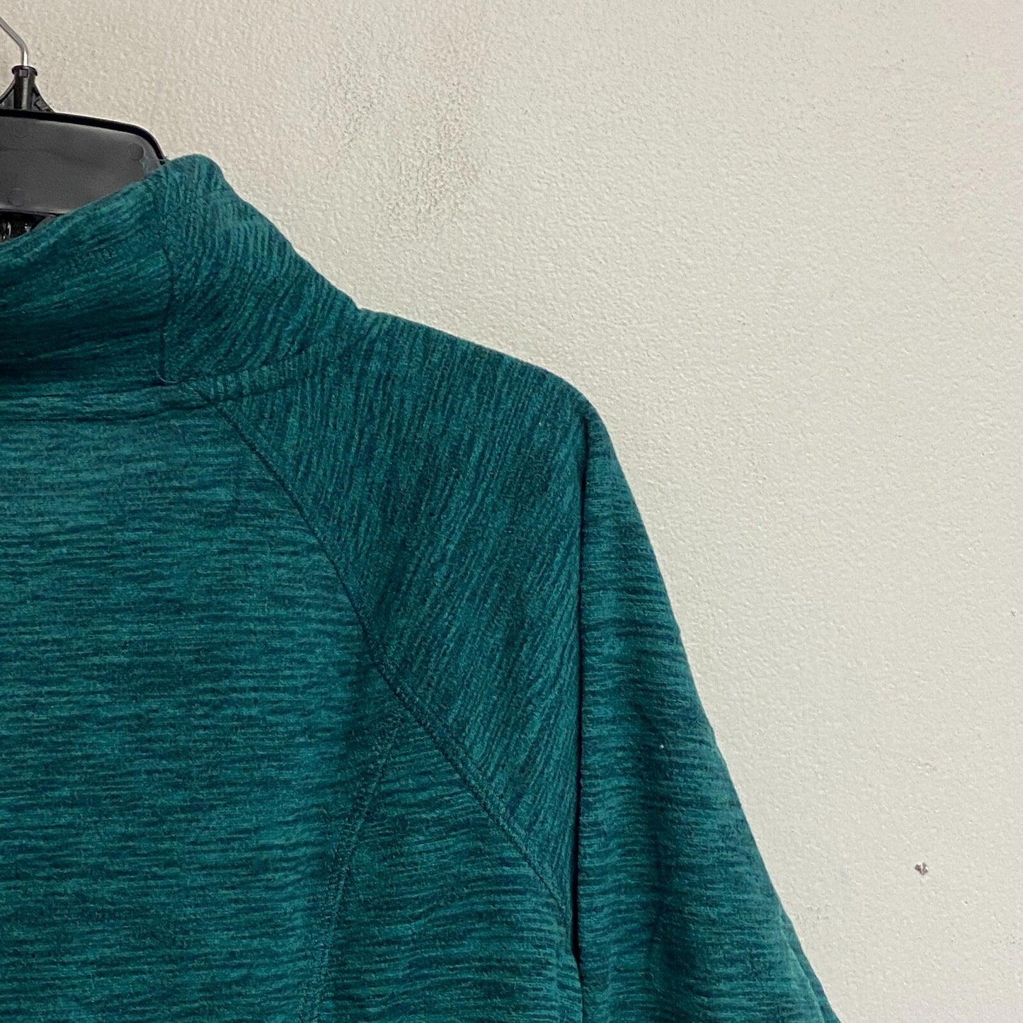 St. John's Bay Woman’s Funnel Neck Long Sleeve Sweatshirt Size PM Color Green