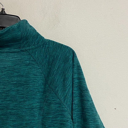 St. John's Bay Woman’s Funnel Neck Long Sleeve Sweatshirt Size PM Color Green