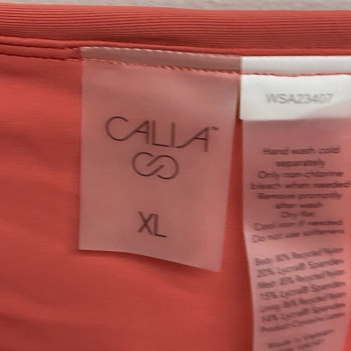 Calia Womens Shirred V Front High rise Bttom Guava Pink Solid WSA23407