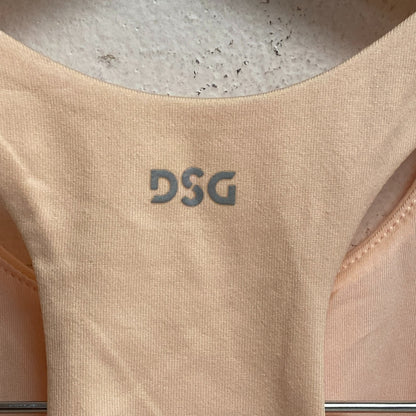 DSG Girl's Shelf Bra Tank Peach Milk Solid Racerback Sleeveless DAG23712