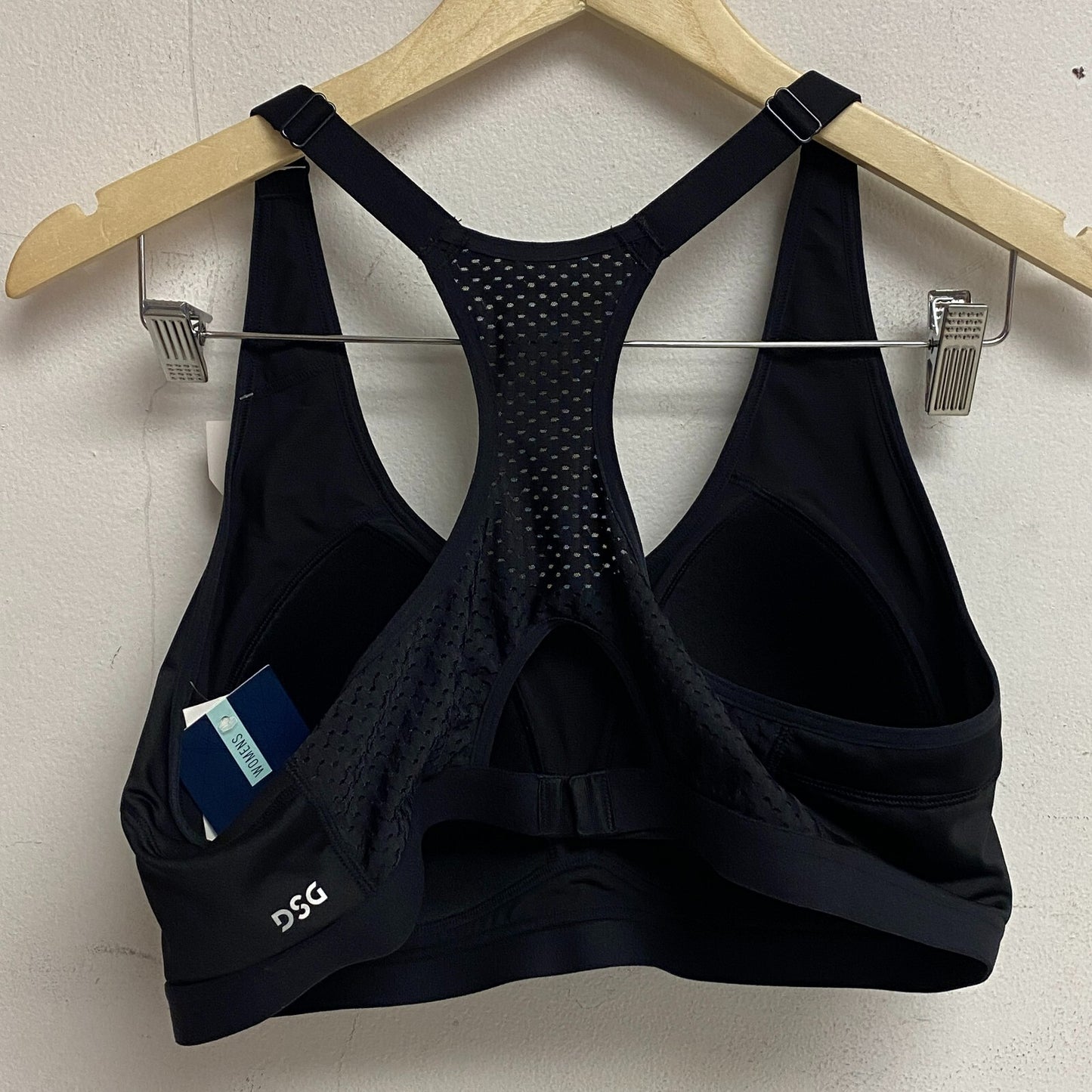 DSG Women's High Support Racerback Bra Pure Black Racerback Top Summer DAW30745