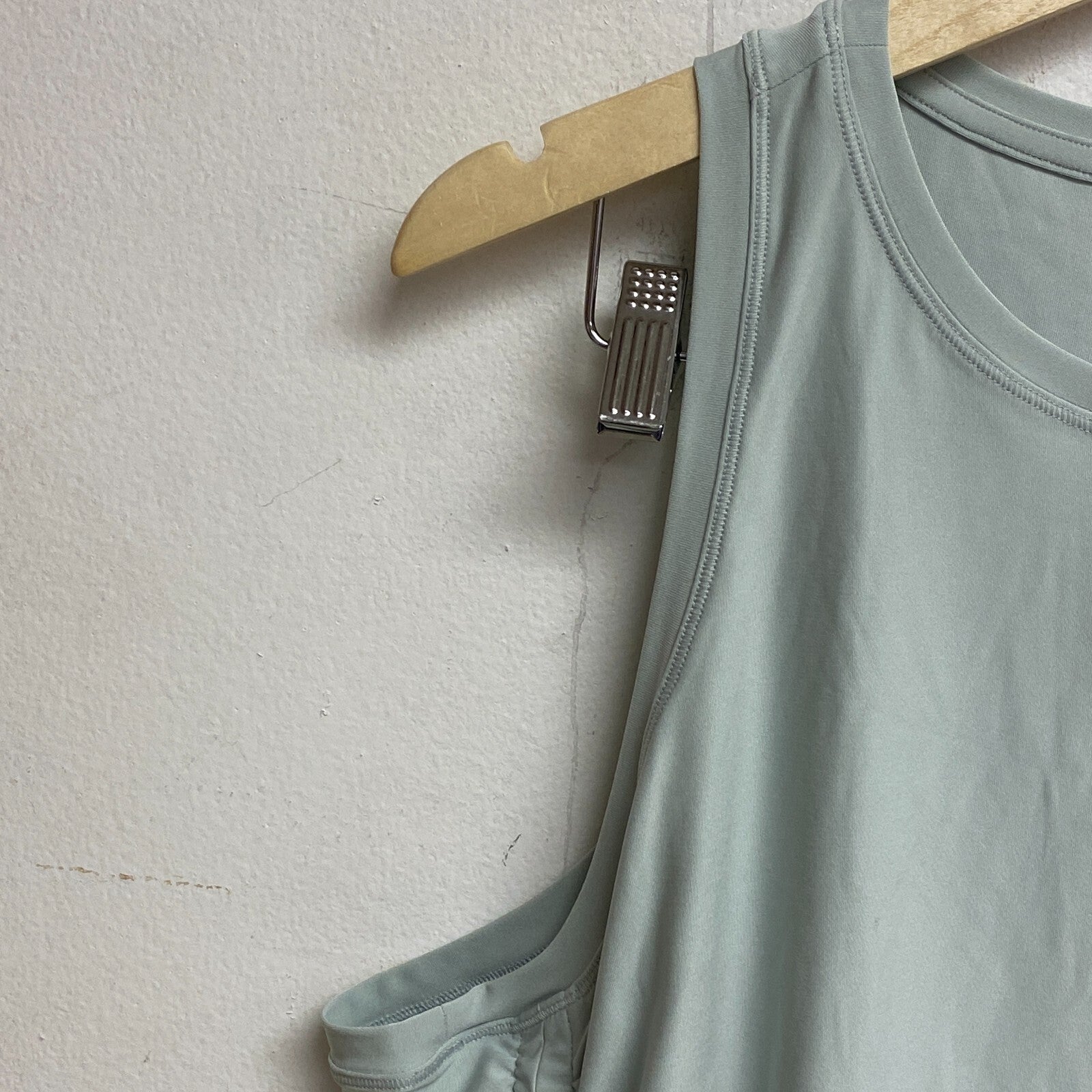 DSG Women's Relaxed Fit Cinch Tank Top Pale Seaglass Sleeveless Solid DAW23100