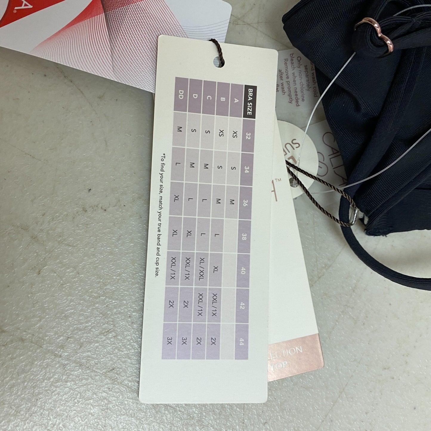 Calia Women's Swim Collection Shirred Strapless Bandeau Pure Black WSA23202 New!