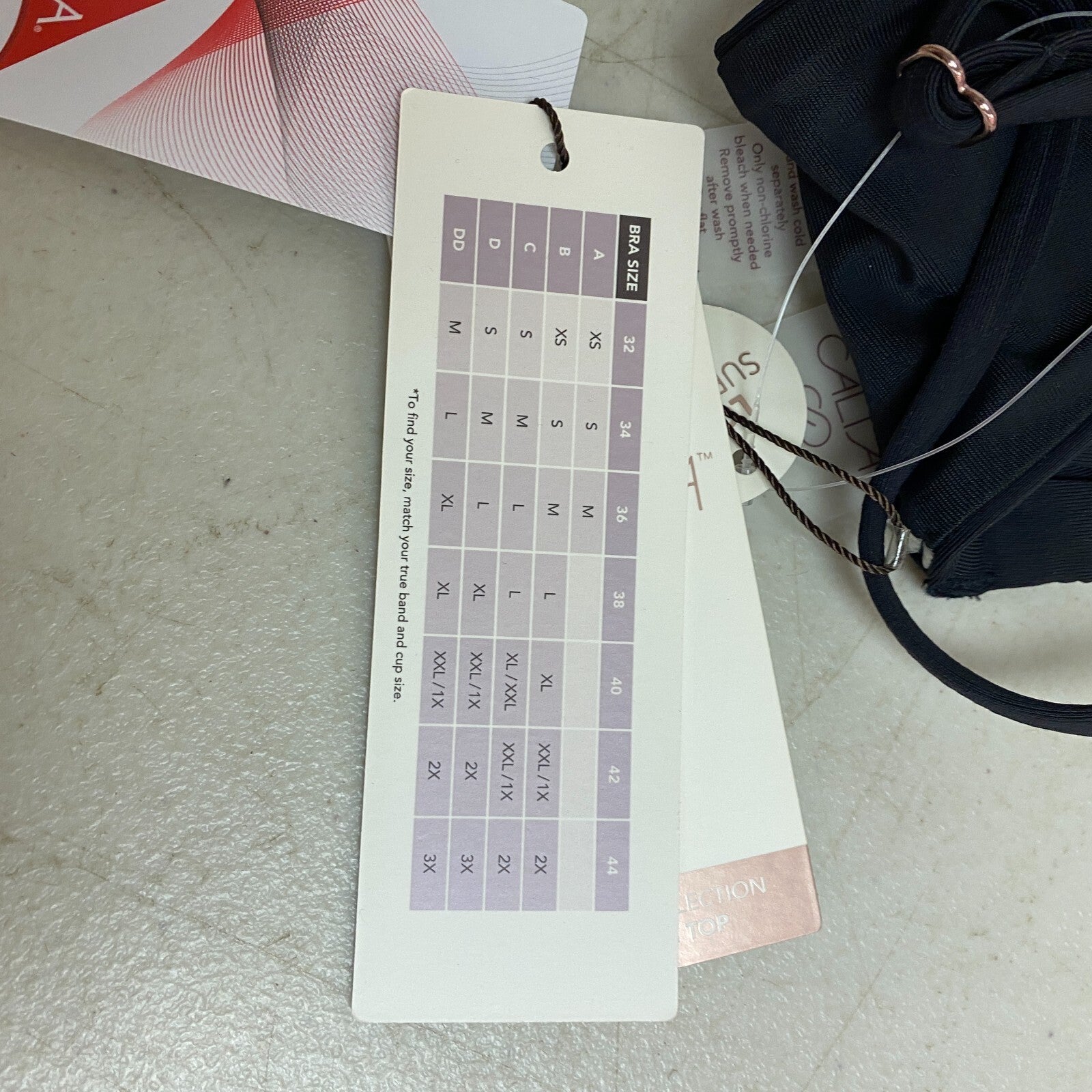 Calia Women's Swim Collection Shirred Strapless Bandeau Pure Black WSA23202 New!