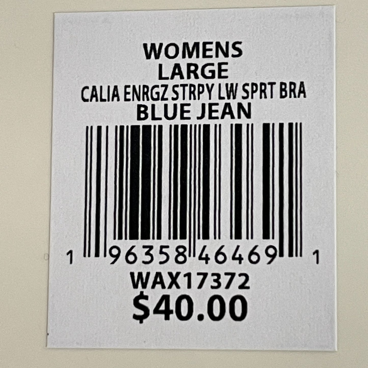 CALIA Women's Energize Strappy Sports Bra Blue Jean WAX17372 Trendy Stylish