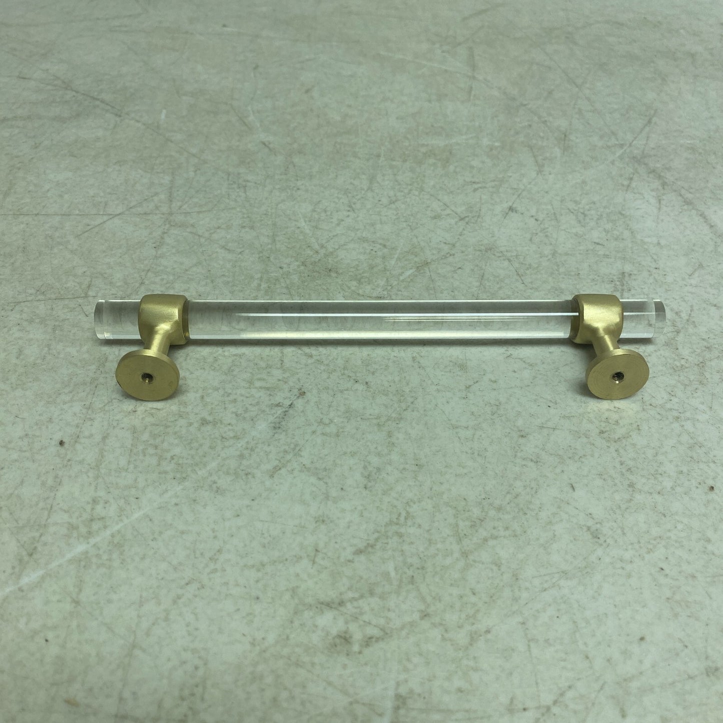 Signature Hardware 6'' Beryn Acrylic Cabinet Pull - Satin Brass SH450376