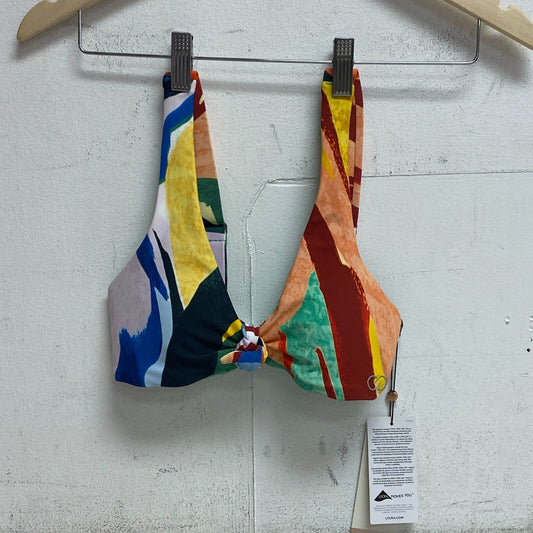 Calia Women's Tie Front Bikini Top Painterly Floral Multi WSA22200PRT BRAND NEW