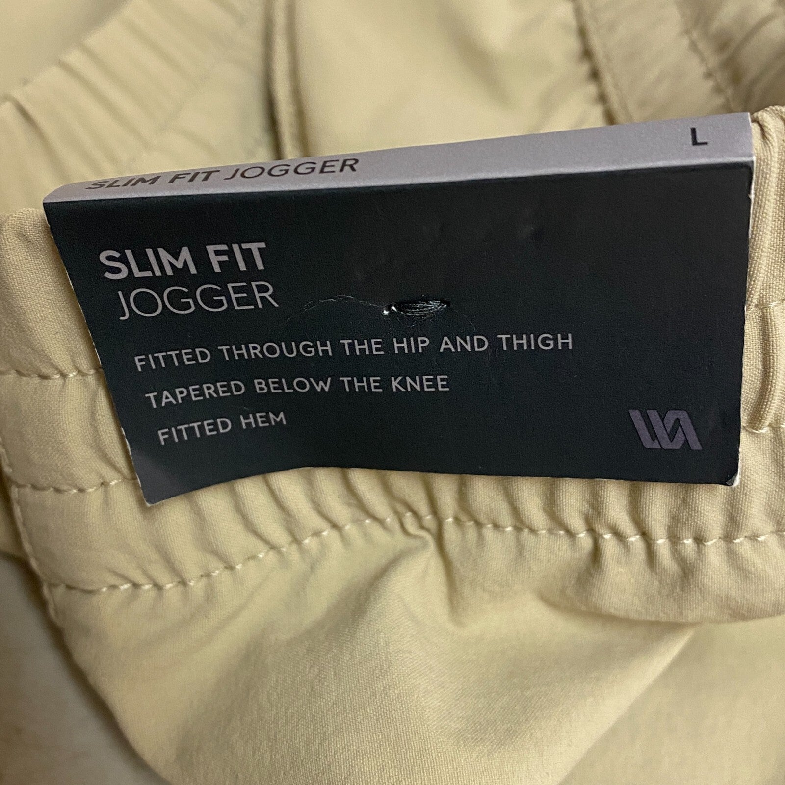 VRST Men's Training  Slim Fit Jogger Pant Tapered Below The Knee  Sandy Clay New