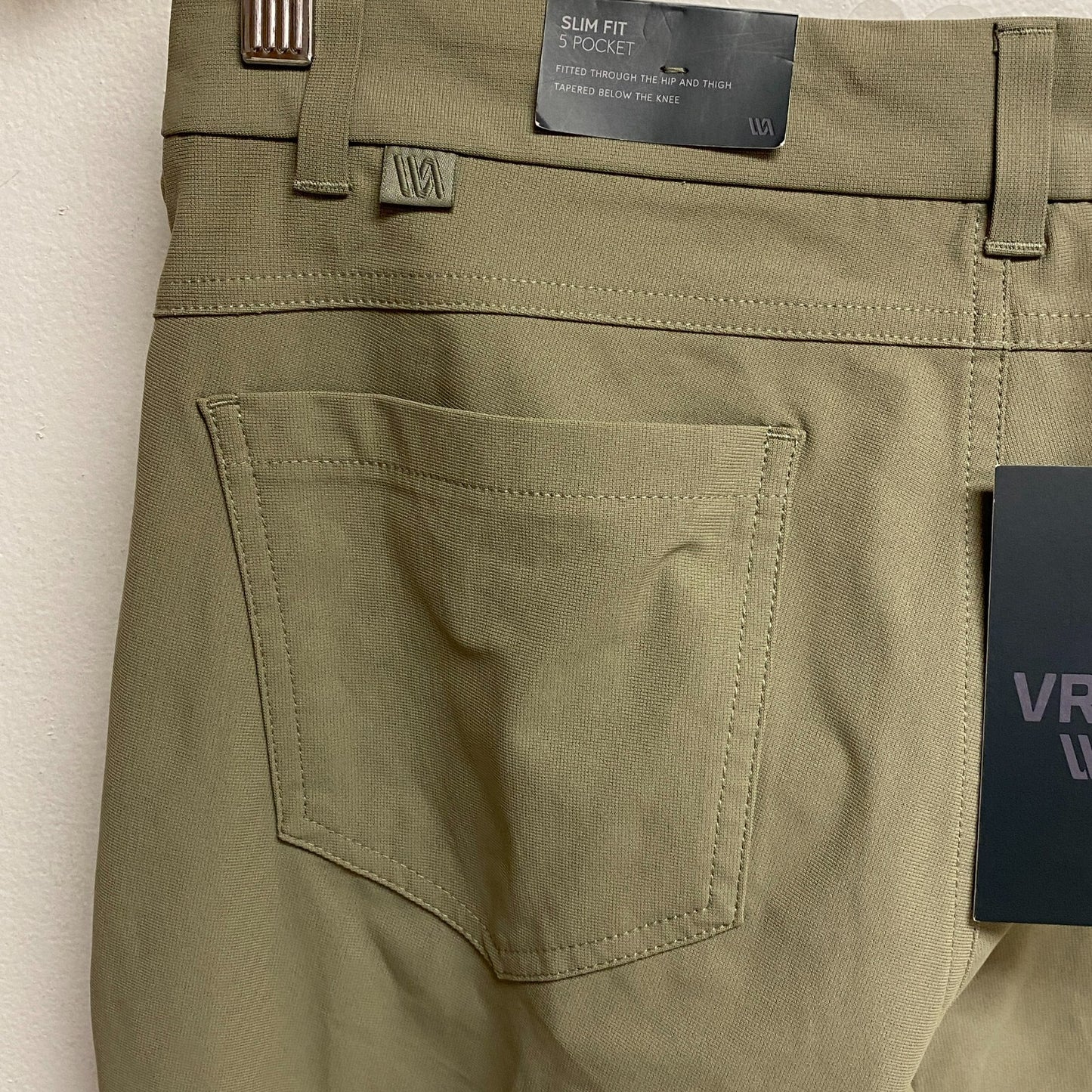 VRST Men's Limitless 4-Way Stretch 5-Pocket Slim Fit Pant Earl Grey MAX200402