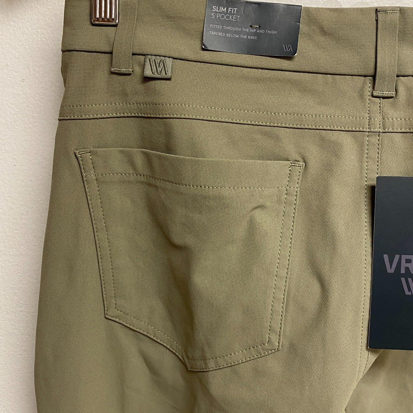 VRST Men's Limitless 4-Way Stretch 5-Pocket Slim Fit Pant Earl Grey MAX200402