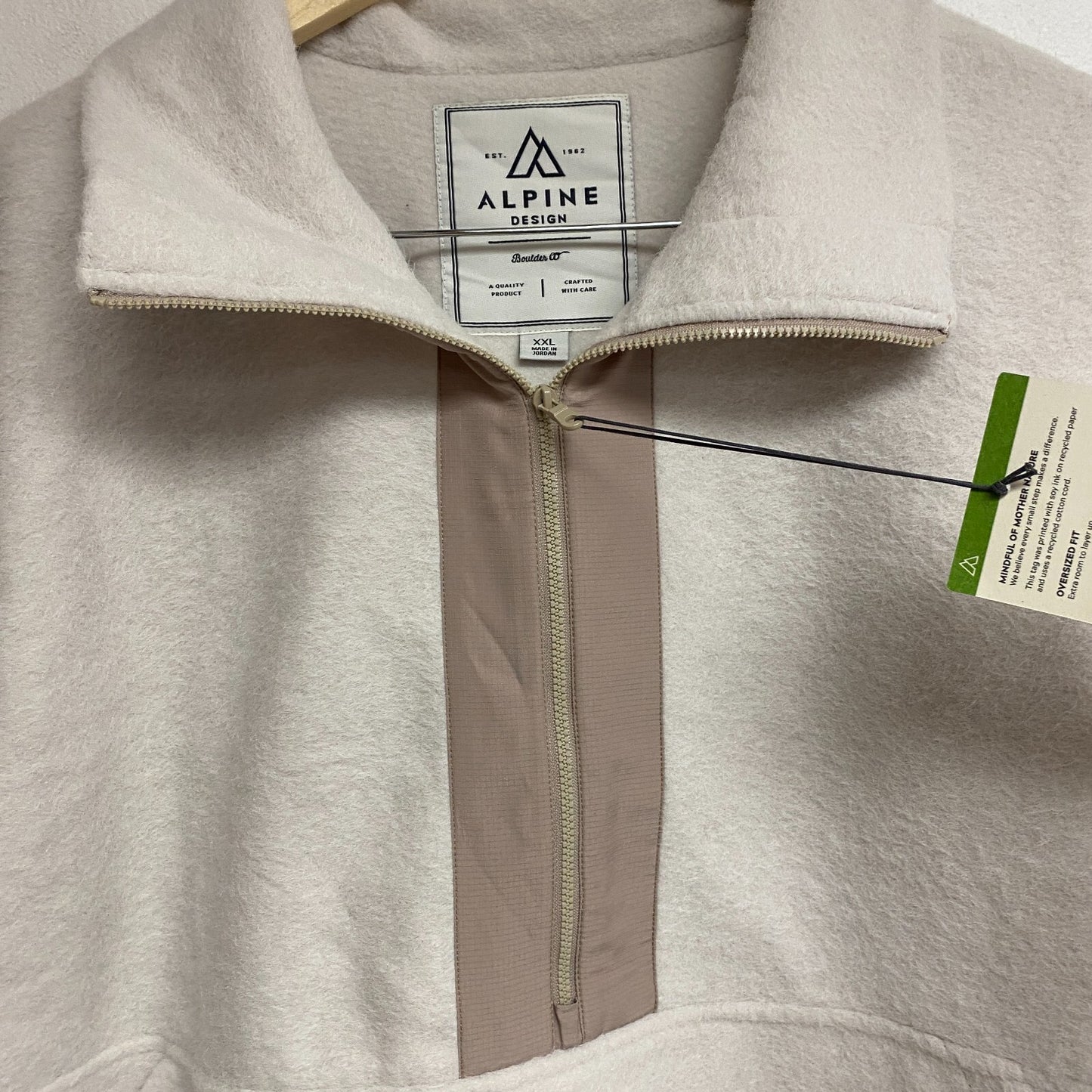 Alpine Design Women's W AD Wayfarer Fleece 1/4 Zip Sweater Cloud White ADW23680