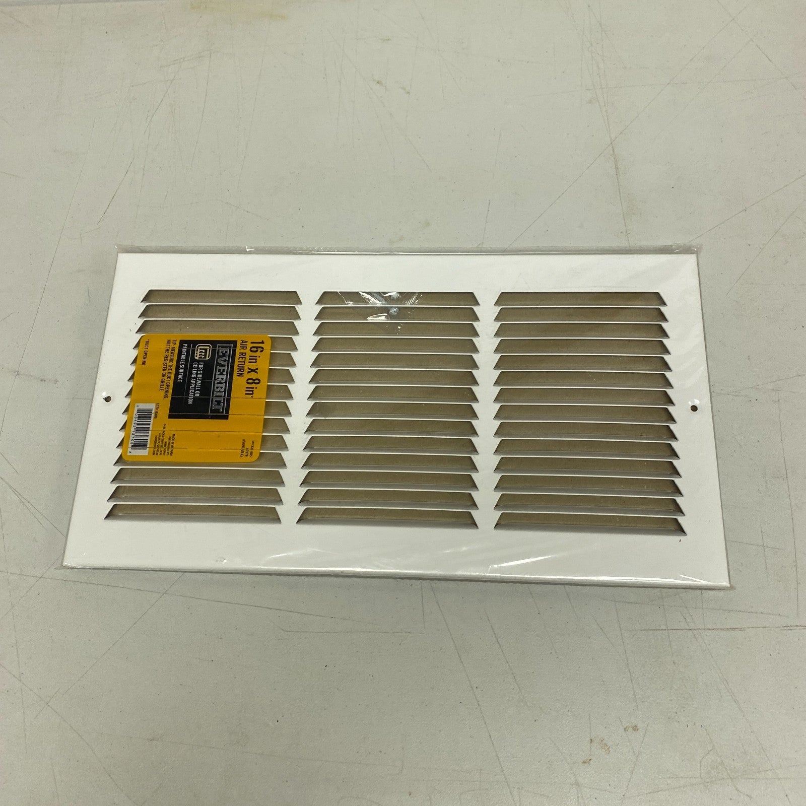 Everbilt 16″x 8″ White Steel Return Air Grille Vent Cover