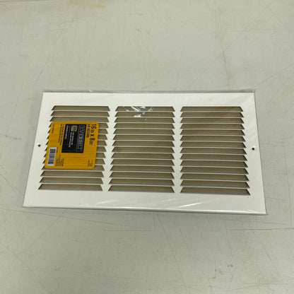 Everbilt 16″x 8″ White Steel Return Air Grille Vent Cover