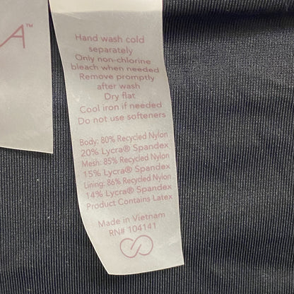 CALIA Women's Swim Collection High Rise Shirred V Front Bottom Black WSA23407