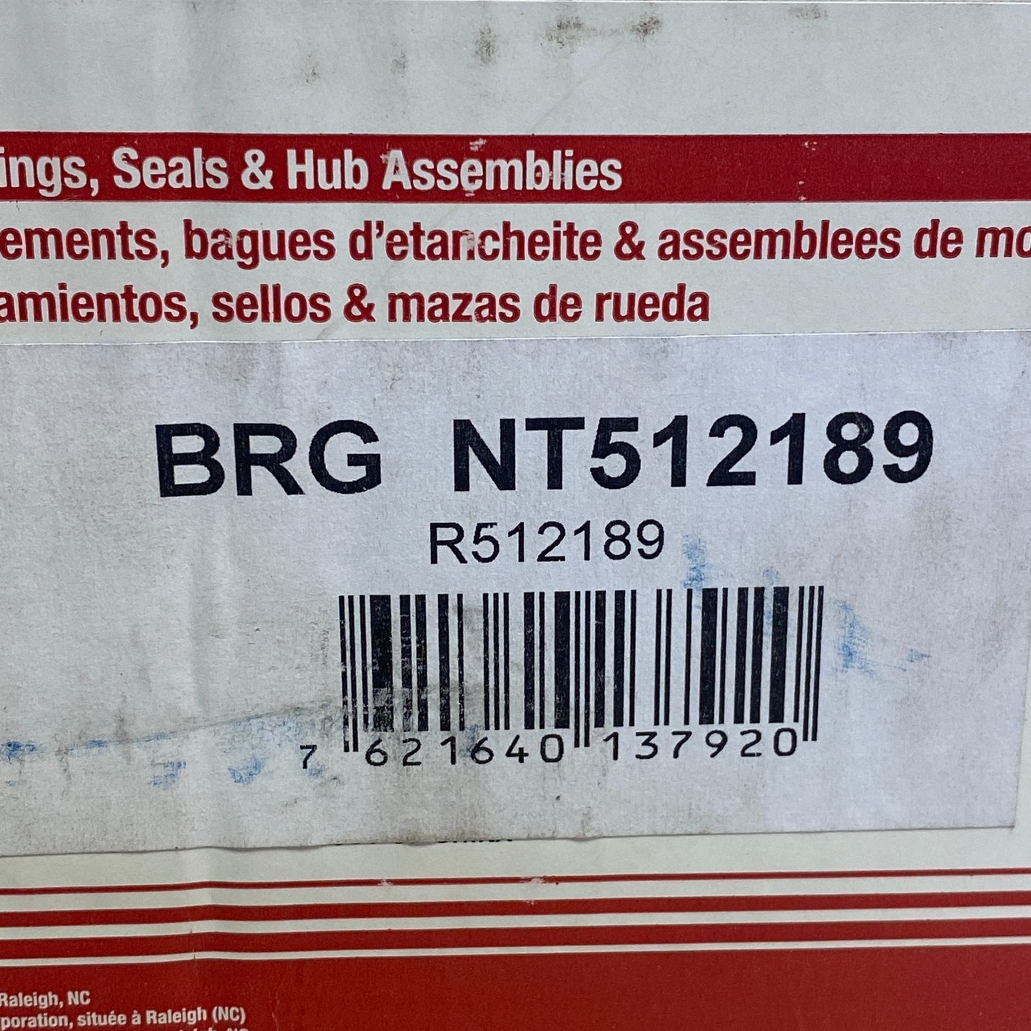 Carquest Front Wheel Hub & Bearing Assembly ABS Steel NT1512189