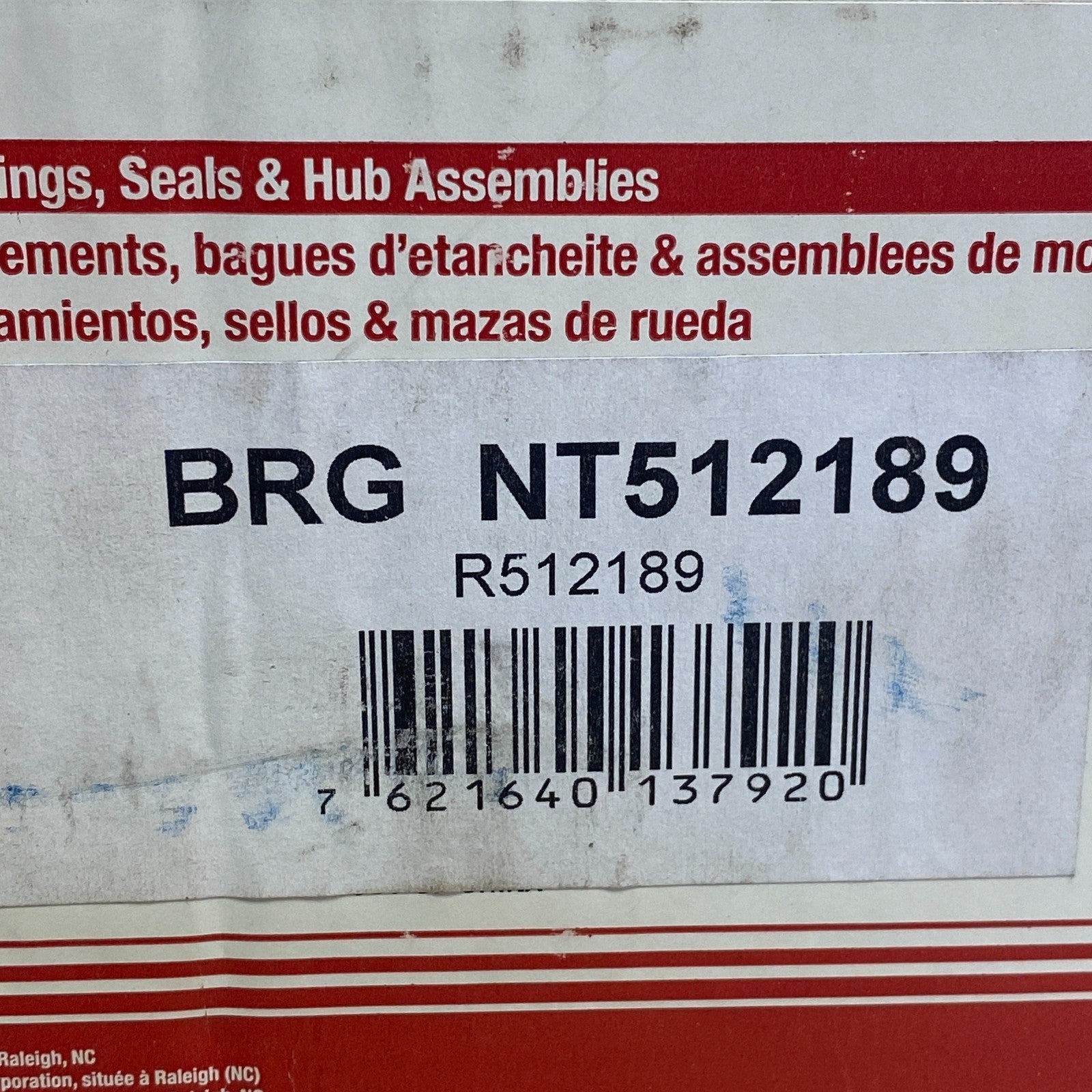 Carquest Front Wheel Hub & Bearing Assembly ABS Steel NT1512189