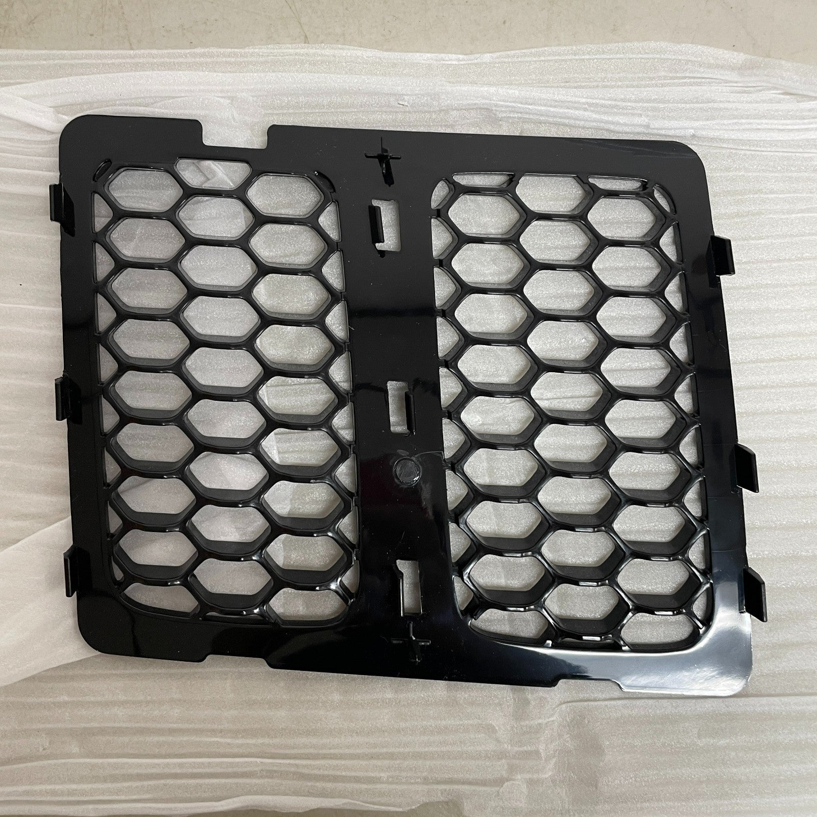 CheroCar Front Grill Inserts Kit Honeycomb Mesh Black Jeep Grand Cherokee 14-16