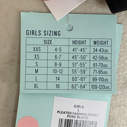 DSG Girls Performance Pleated Fashion MID-RISE Skort Pure Black DAG13110