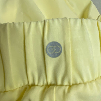 Calia Womens Ruched 2 in 1 Short Lemon Chiffon Run Solid Stylish WAX12279