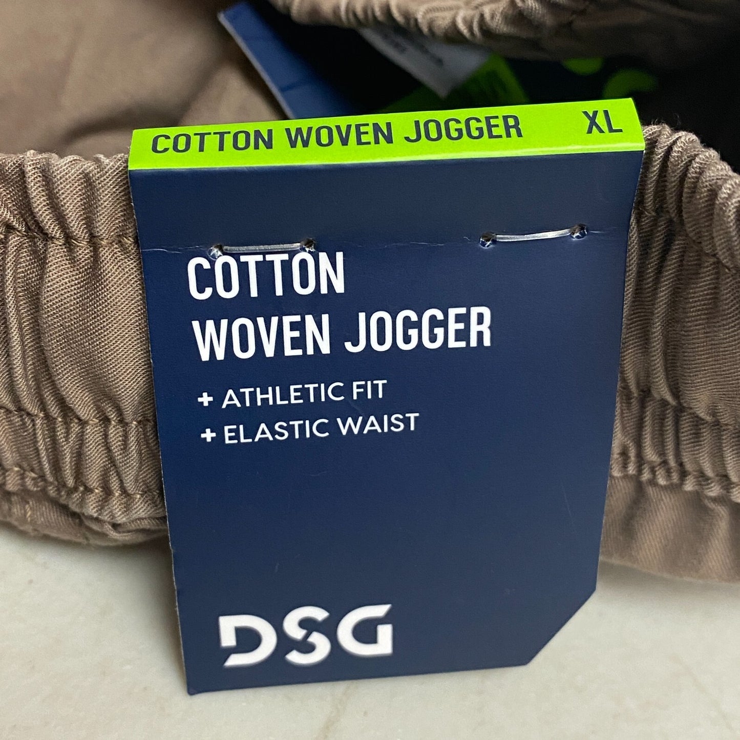 DSG Men's Training Causal Cotton Woven Jogger Athletic Fit Warm Almond DAM23111