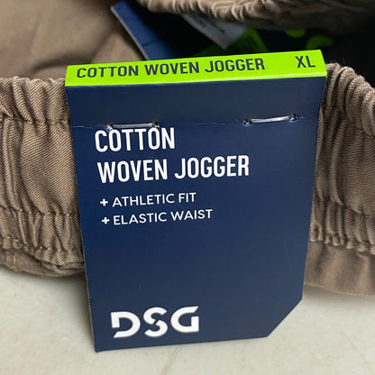 DSG Men's Training Causal Cotton Woven Jogger Athletic Fit Warm Almond DAM23111