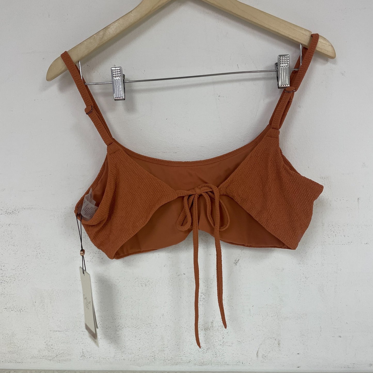 Calia Tie Back Bikini Top Apricot Aura Swimwear WSA23200N NWT New with Tags