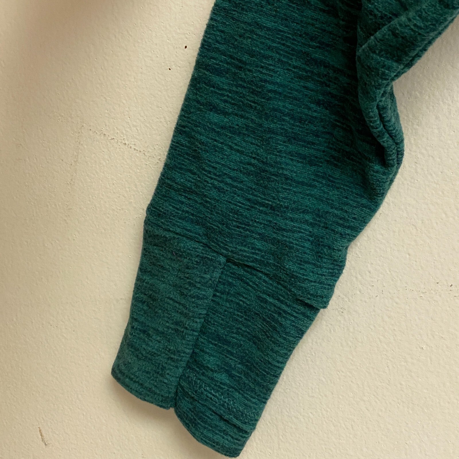 St. John's Bay Woman’s Funnel Neck Long Sleeve Sweatshirt Size PM Color Green