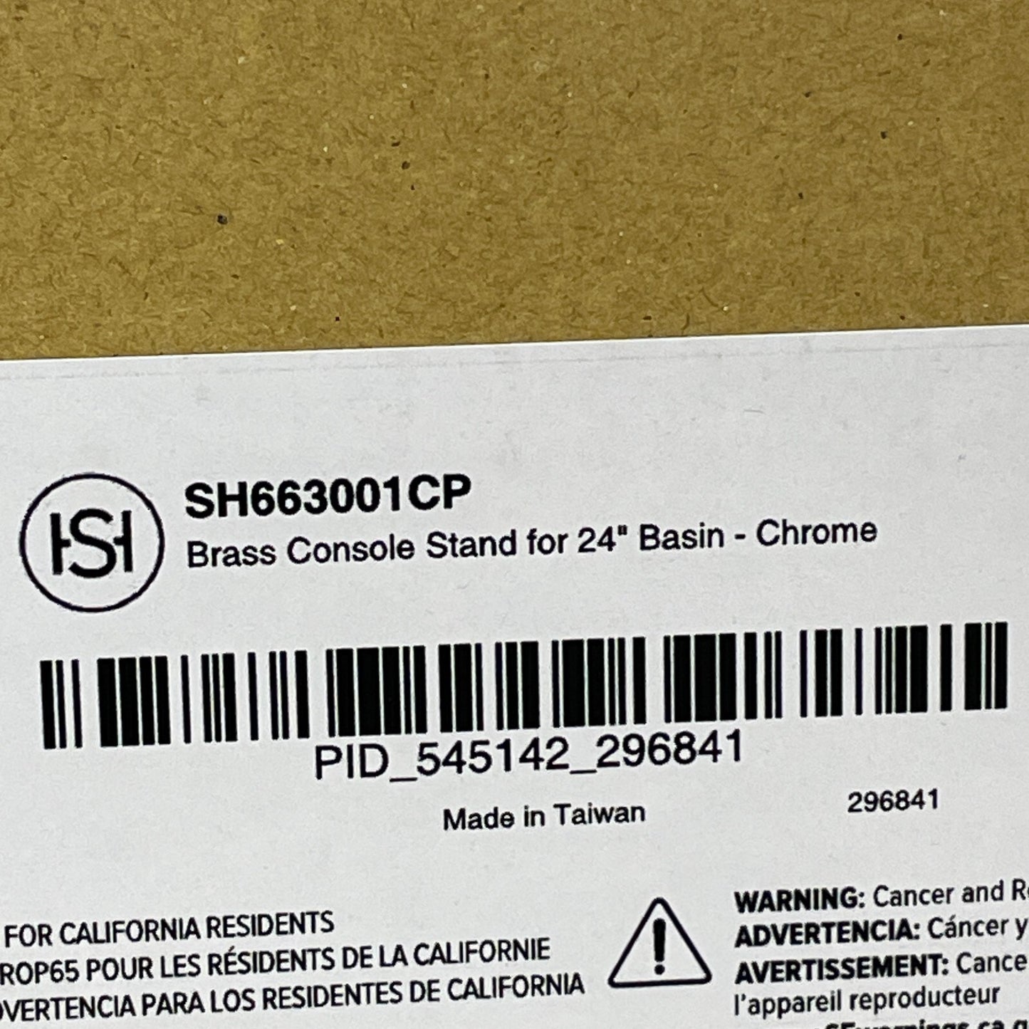 Signature Hardware Console Stand 24" Basin Polished Chrome SH663001CP