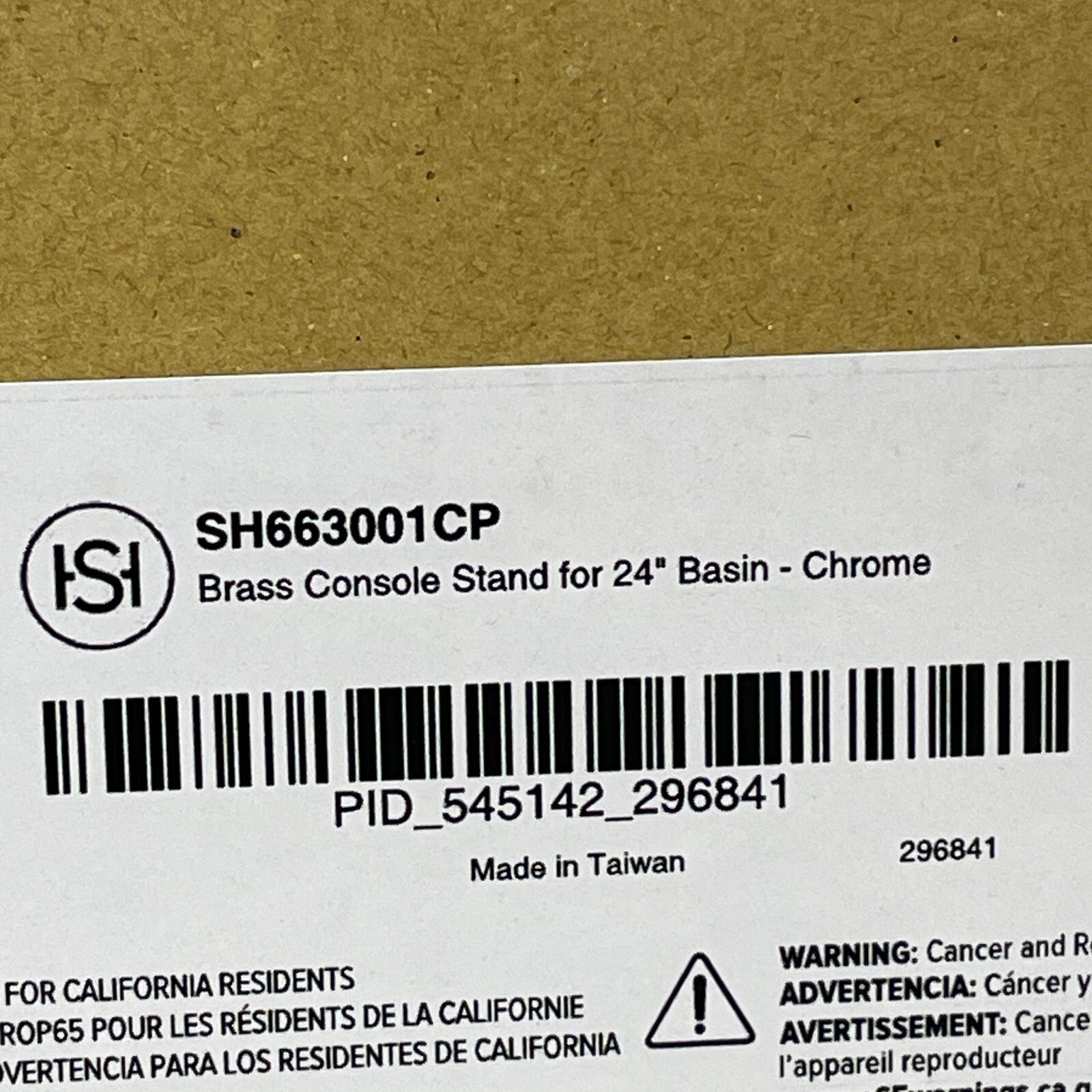 Signature Hardware Console Stand 24" Basin Polished Chrome SH663001CP