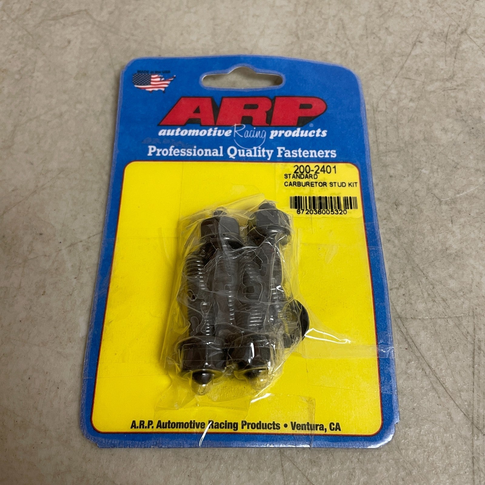 ARP Carburetor Stud Kit 5/16" x 1.700" Black Oxide Set of 4 Model 200-2401