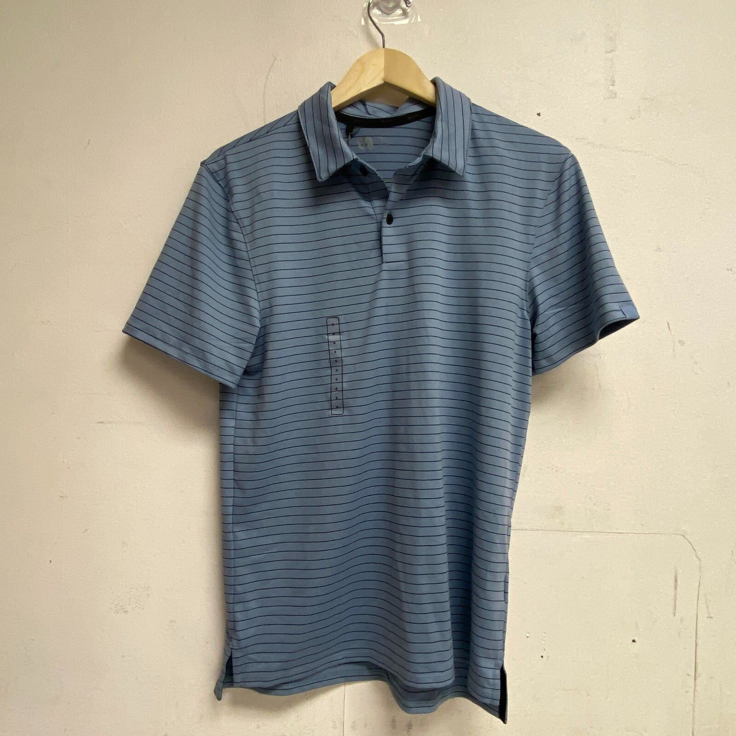 VRST Mens Golf Micro-Stripe Polo Blue Agate Short Sleeve MVG10005