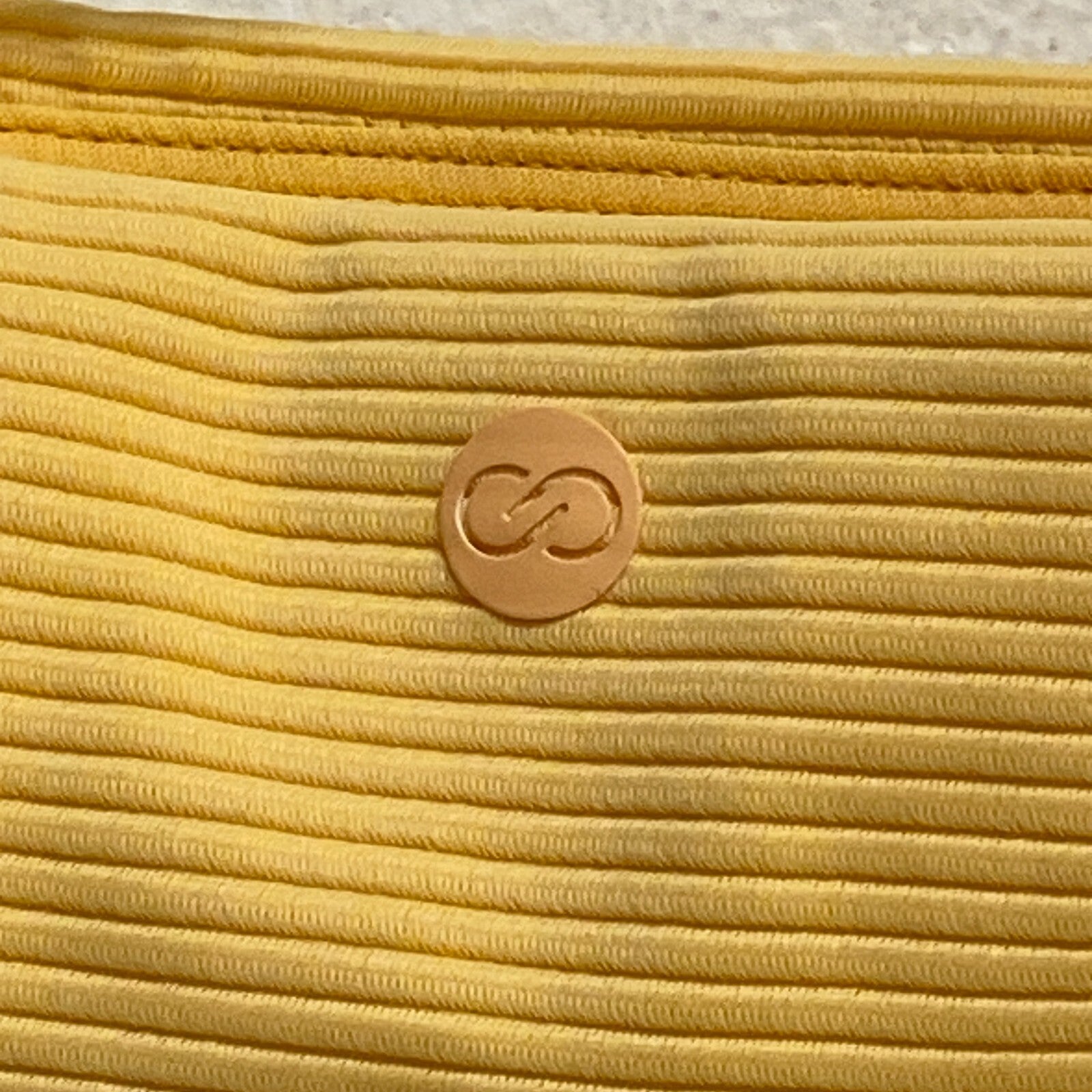 Calia Women's Tummy Control Bikini High Rise Rib Swim Bottom Sunrise Orange