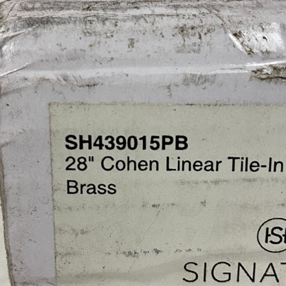 Signature Hardware 28" COHEN LINEAR TILE-IN SHOWER DRAIN-POLISHED BRASS