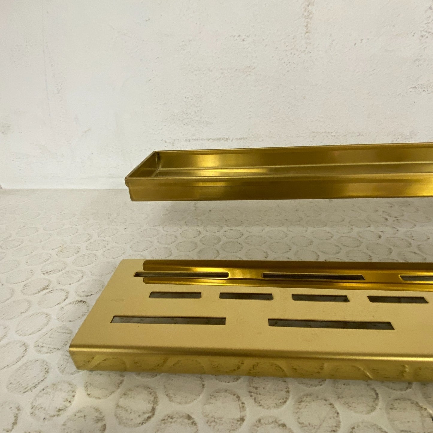 Signature Hardware 36" Effendi Linear Shower Drain Polished Brass SH439052PB