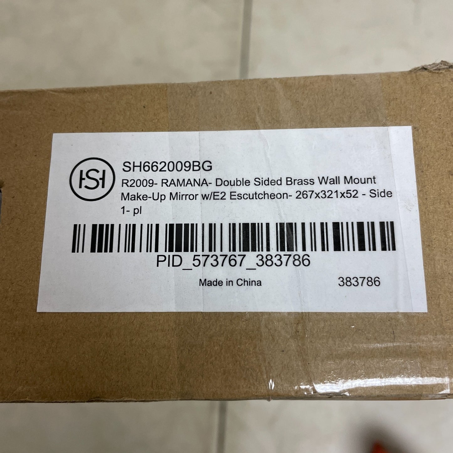 Signature Hardware Ramana Double‑Sided Makeup Mirror Brushed Gold SH662009BG