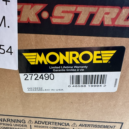 Monroe 272490 Suspension Strut & Coil Spring Assembly 09-13 Highlander rear left