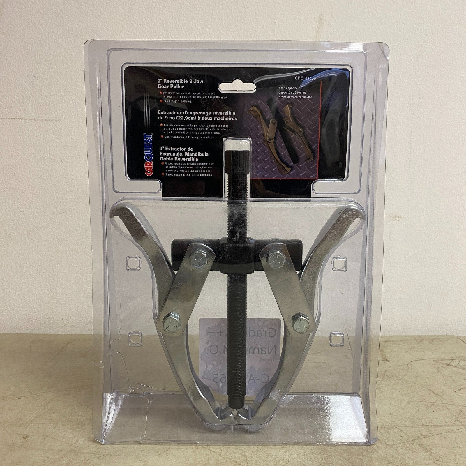 Carquest 31536 Two Jaw Pulley Puller 9" Reversible Gear Puller 7 Ton