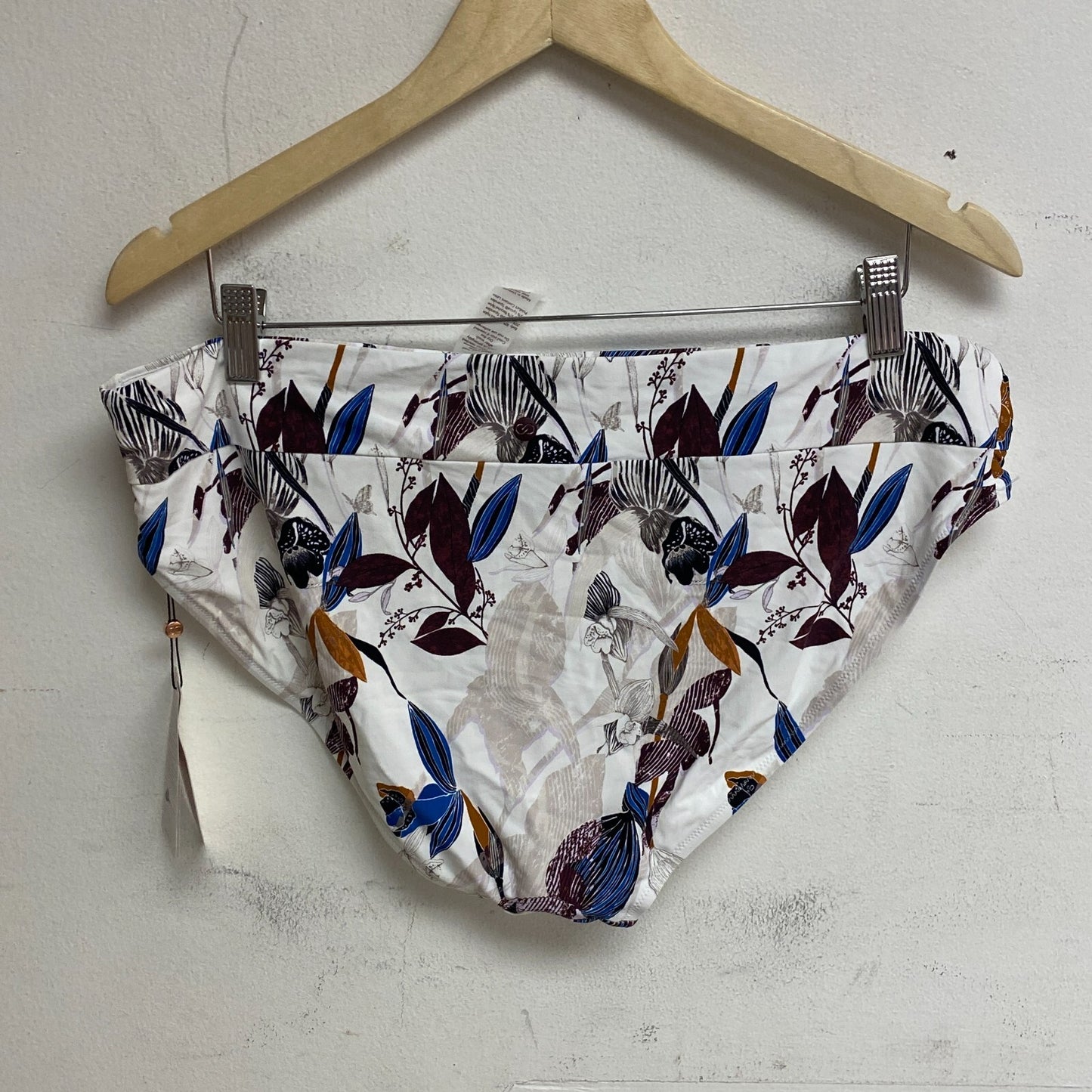 Calia Wide Banded High Leg Swim Bottoms Island Botanical Multi WSA23414PRT