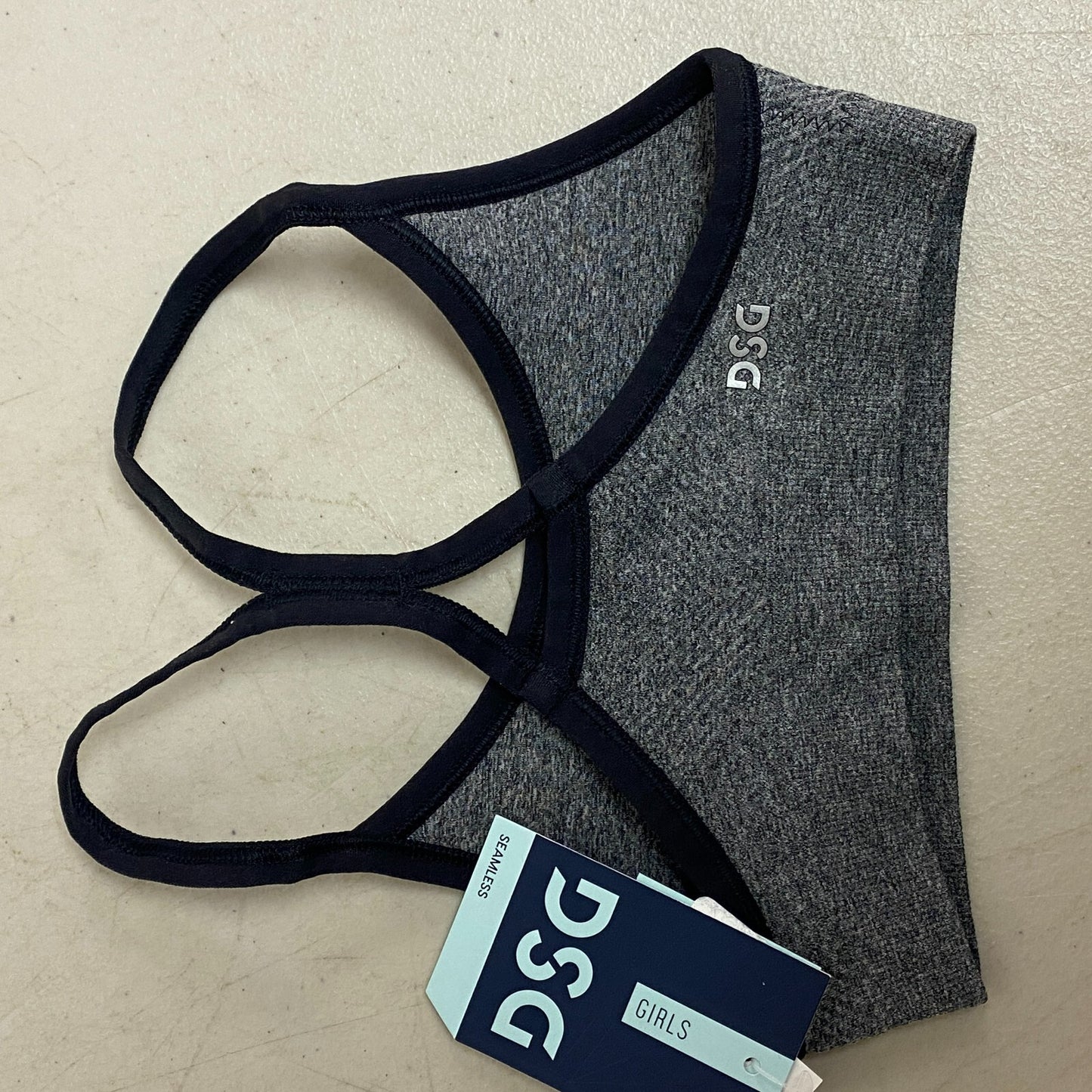 DSG Girls Semless Bra Pure Dark Heather Grey Solid  Sports Bra DAG10121