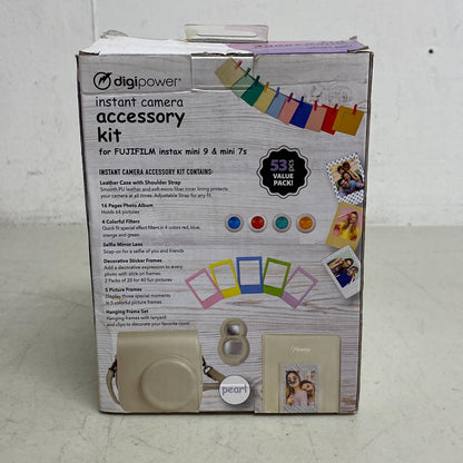 DigiPower Instant Camera Accessory Kit for Fujifilm instax mini 9 & 7s, White