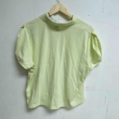 Calia Women's Puff Sleeve Polo Collared Neck Pale Neon Green WCG11012 Brand New