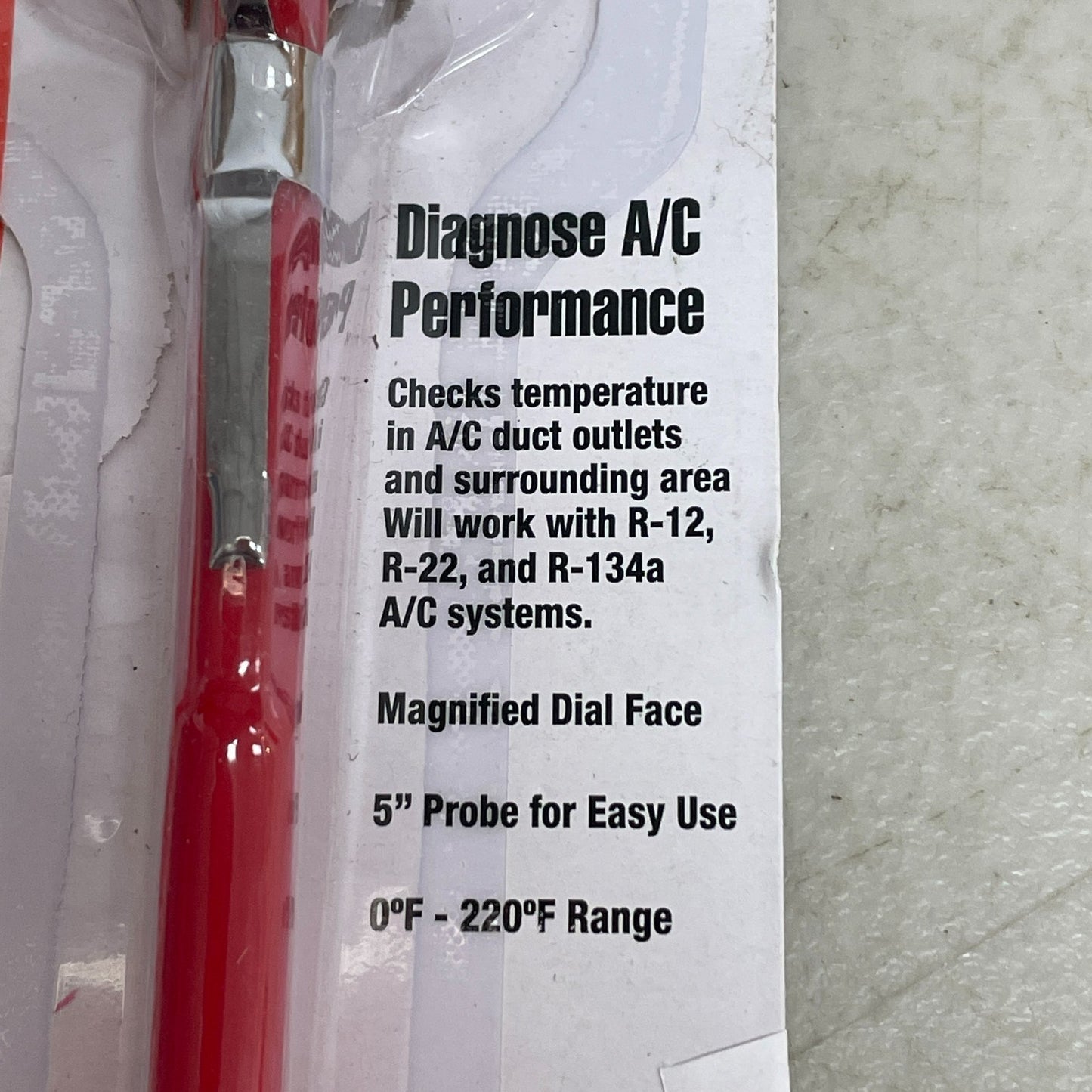 Interdynamics Certified A/C Pro Car AC Test Thermometer with Holder & Clip