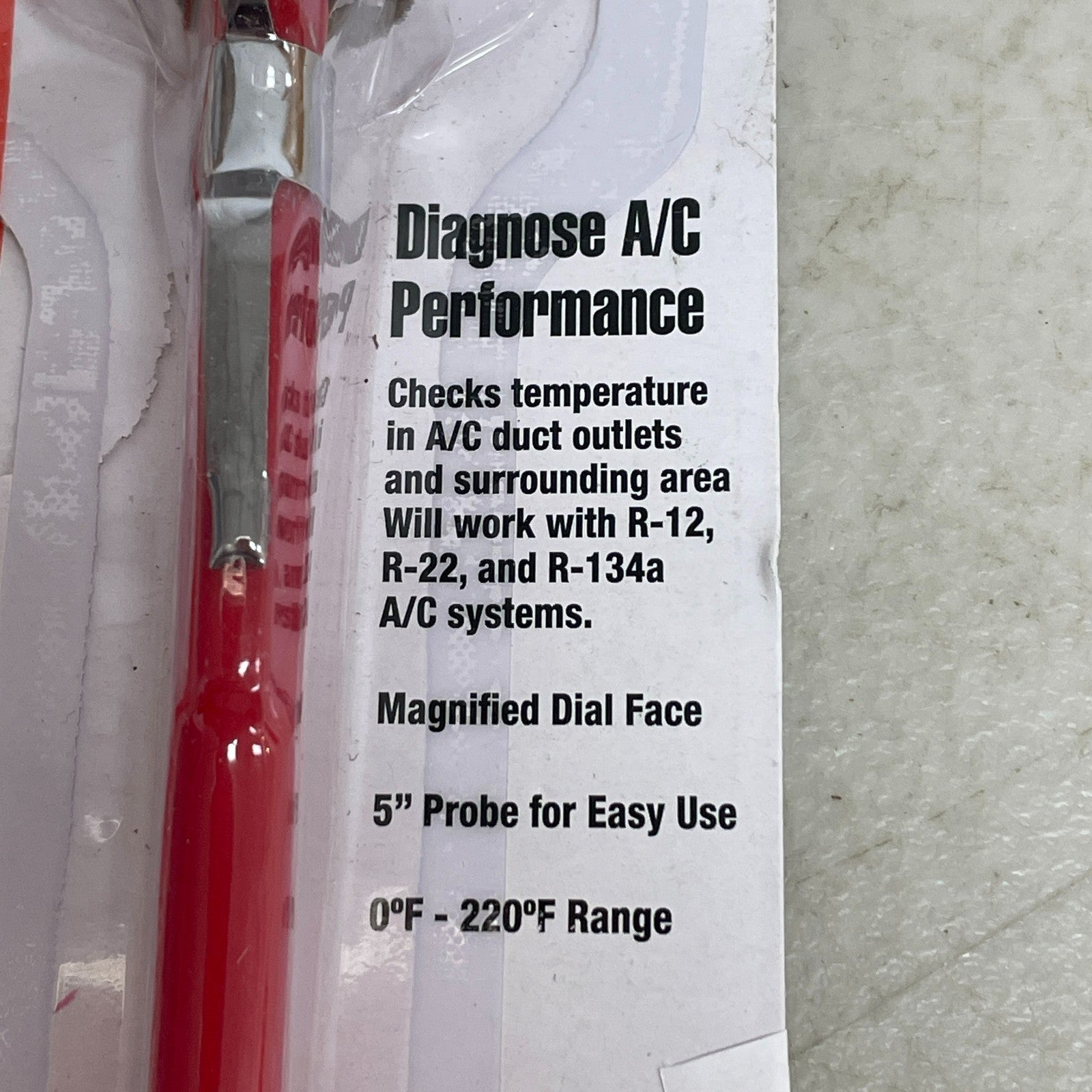 Interdynamics Certified A/C Pro Car AC Test Thermometer with Holder & Clip