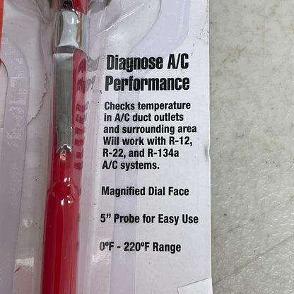 Interdynamics Certified A/C Pro Car AC Test Thermometer with Holder & Clip