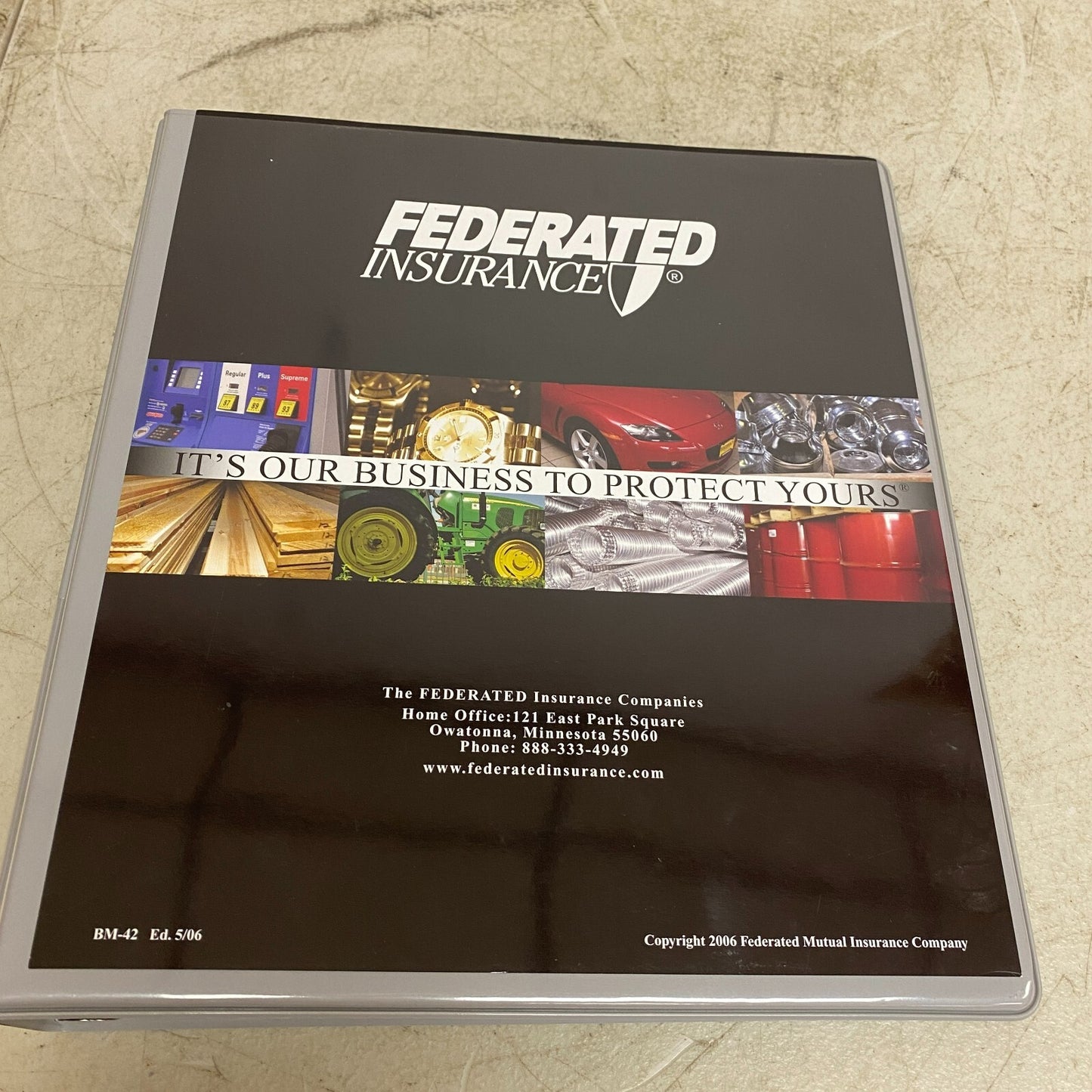 Federal Insurance 1 1/4" Round Ring Binder , #1197-1CP